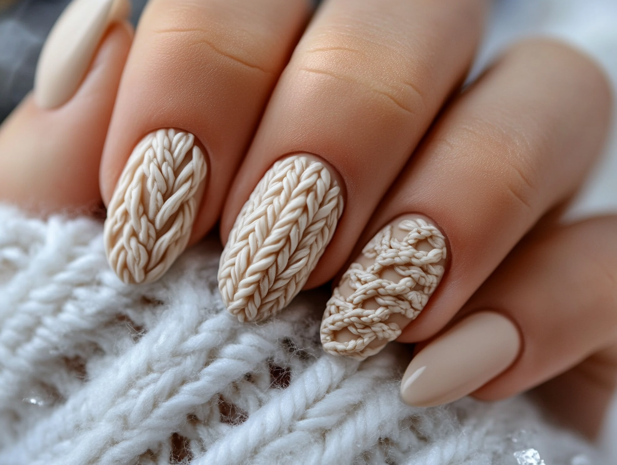 Cozy Knits Nail Designs