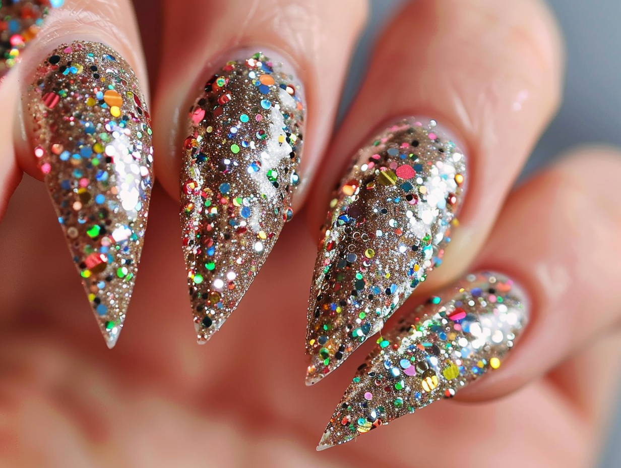 Glitter Glam Nail Designs