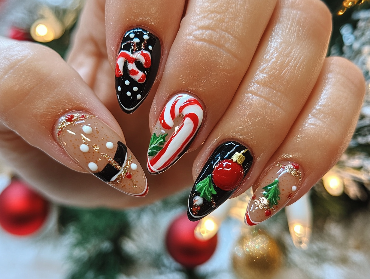 Holiday Cheer Nail Designs