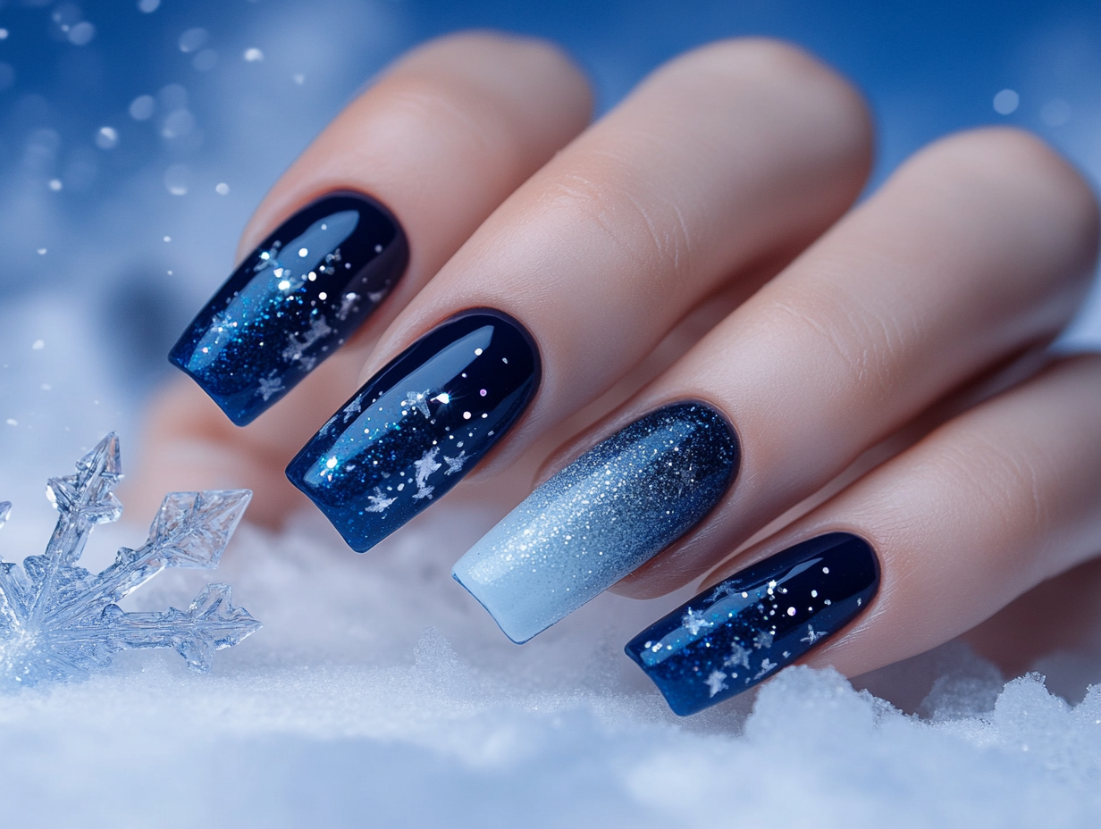 Icy Blues Nail Designs