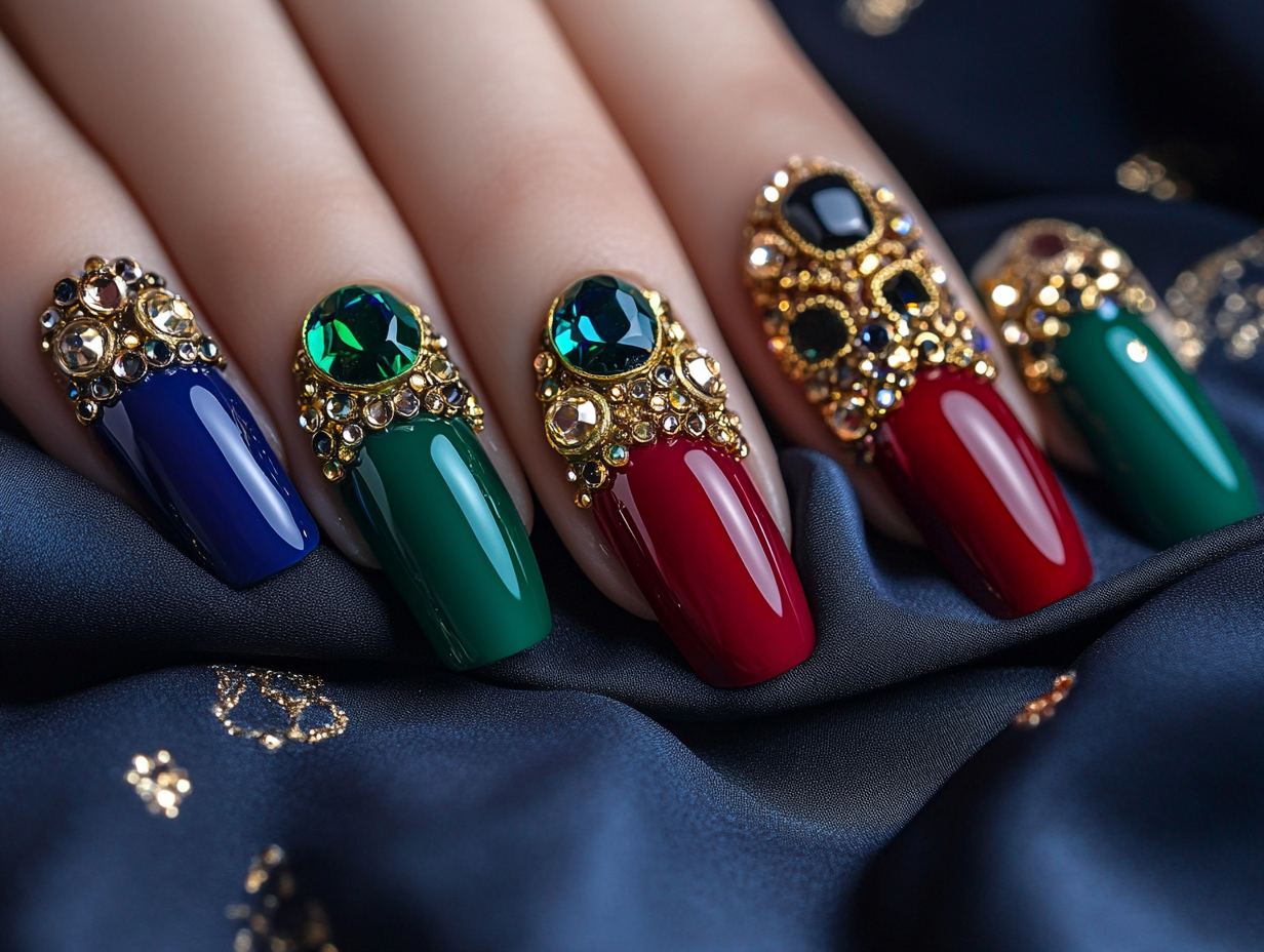 Jewel Tones Nail Designs