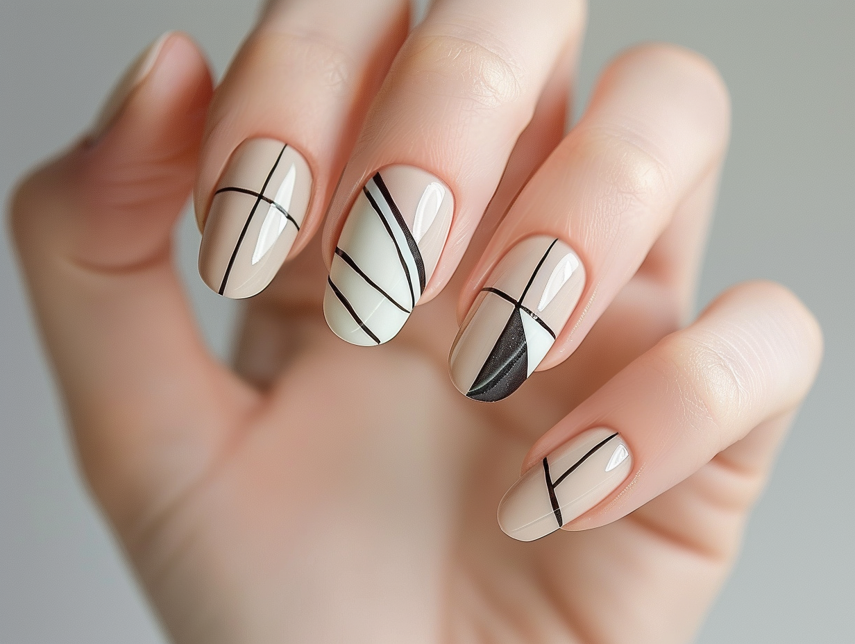 Minimalist Lines Nail Designs