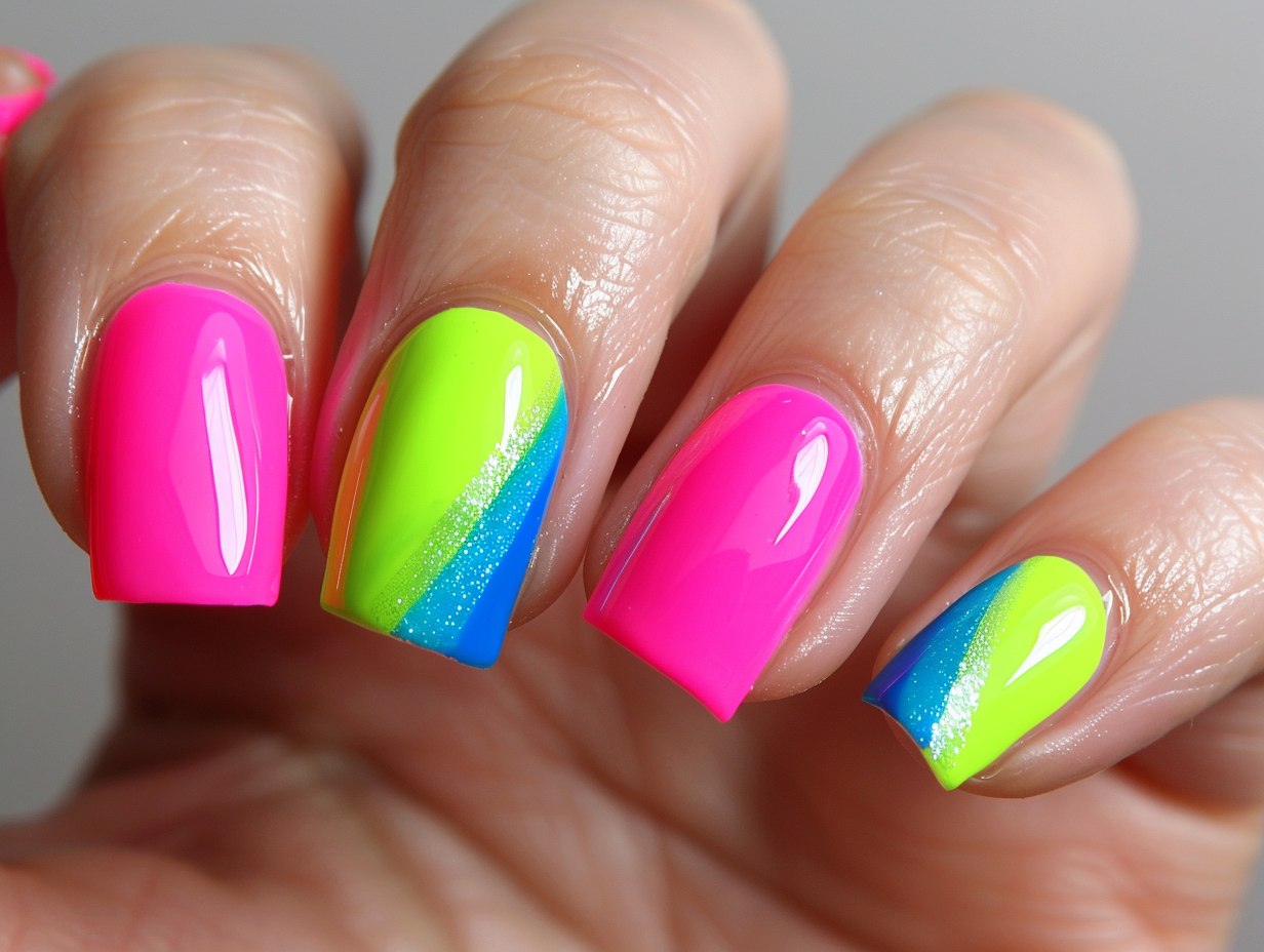 Neon Brights Nail Designs