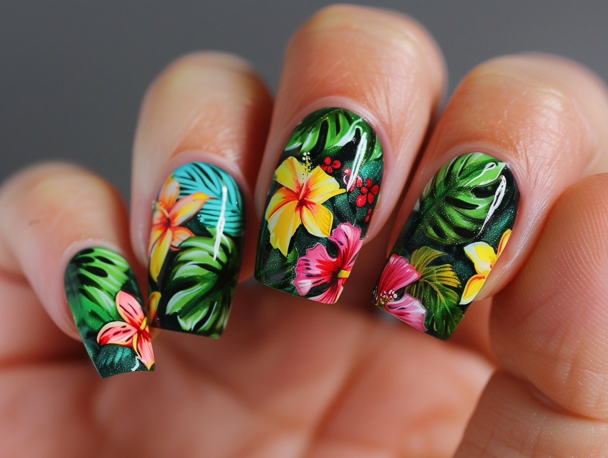 Tropical Paradise Nail Designs