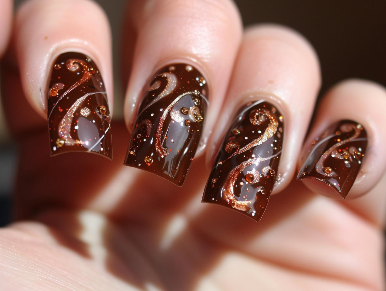 Warm Cinnamon Nail Designs