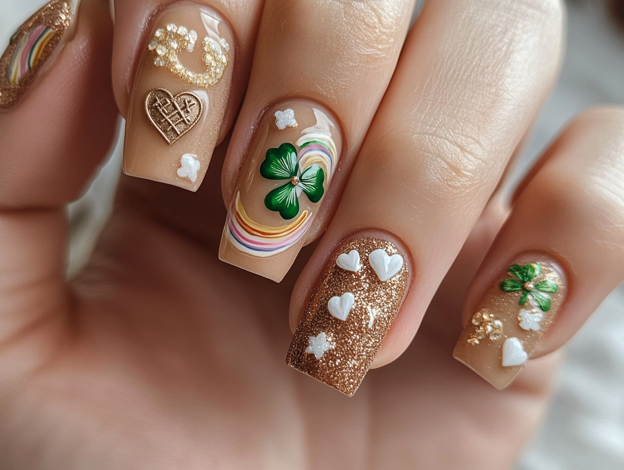 Lucky Charms Nail Designs