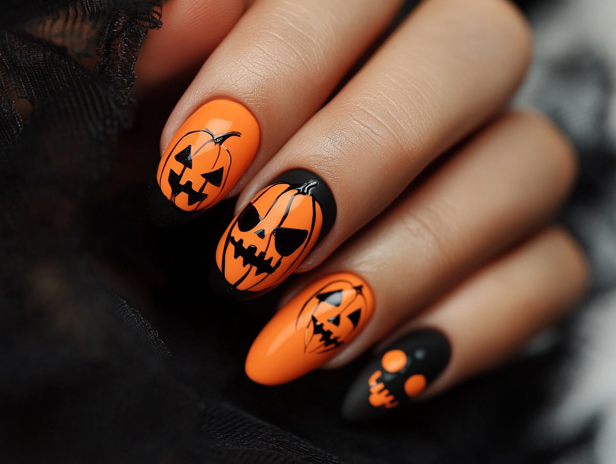 Pumpkin Patch Perfection Nail Designs