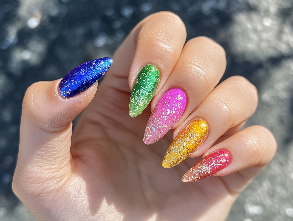 Rainbow Radiance Nail Designs