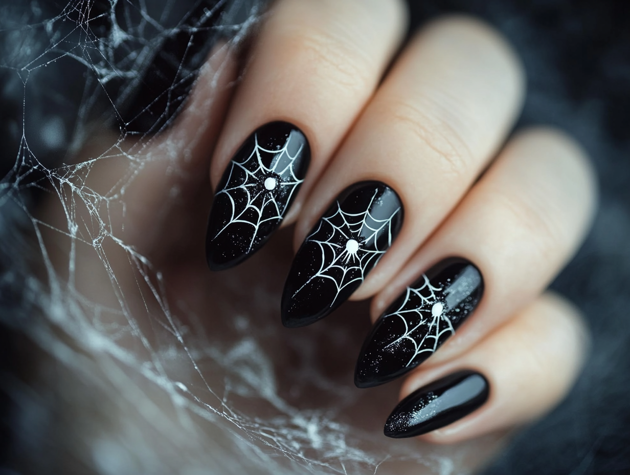 Spooky Spiders Nail Designs